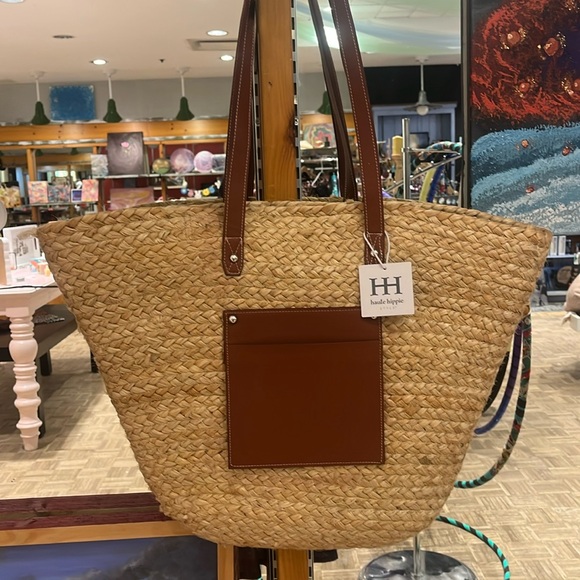 Haute Hippie Handbags - Haute Hippie Tan and Brown beach resort cruise Bag tote